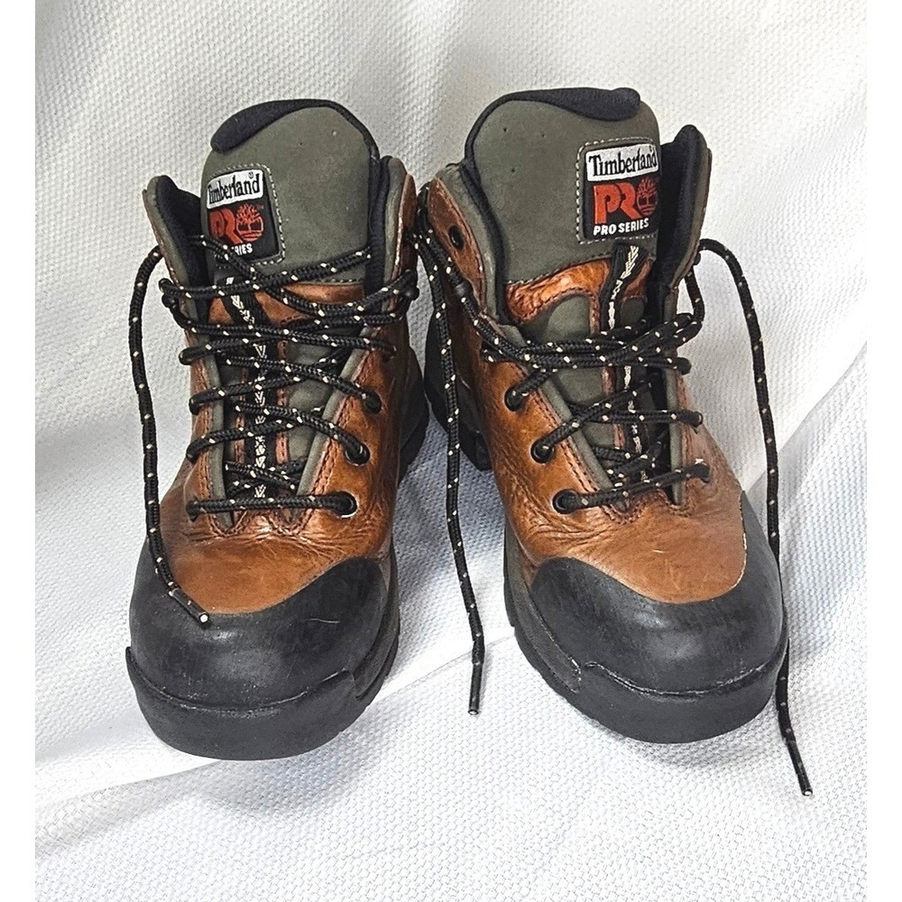 Timberland PRO‎ Series Mens Brown Leather Safety Toe Work Boots